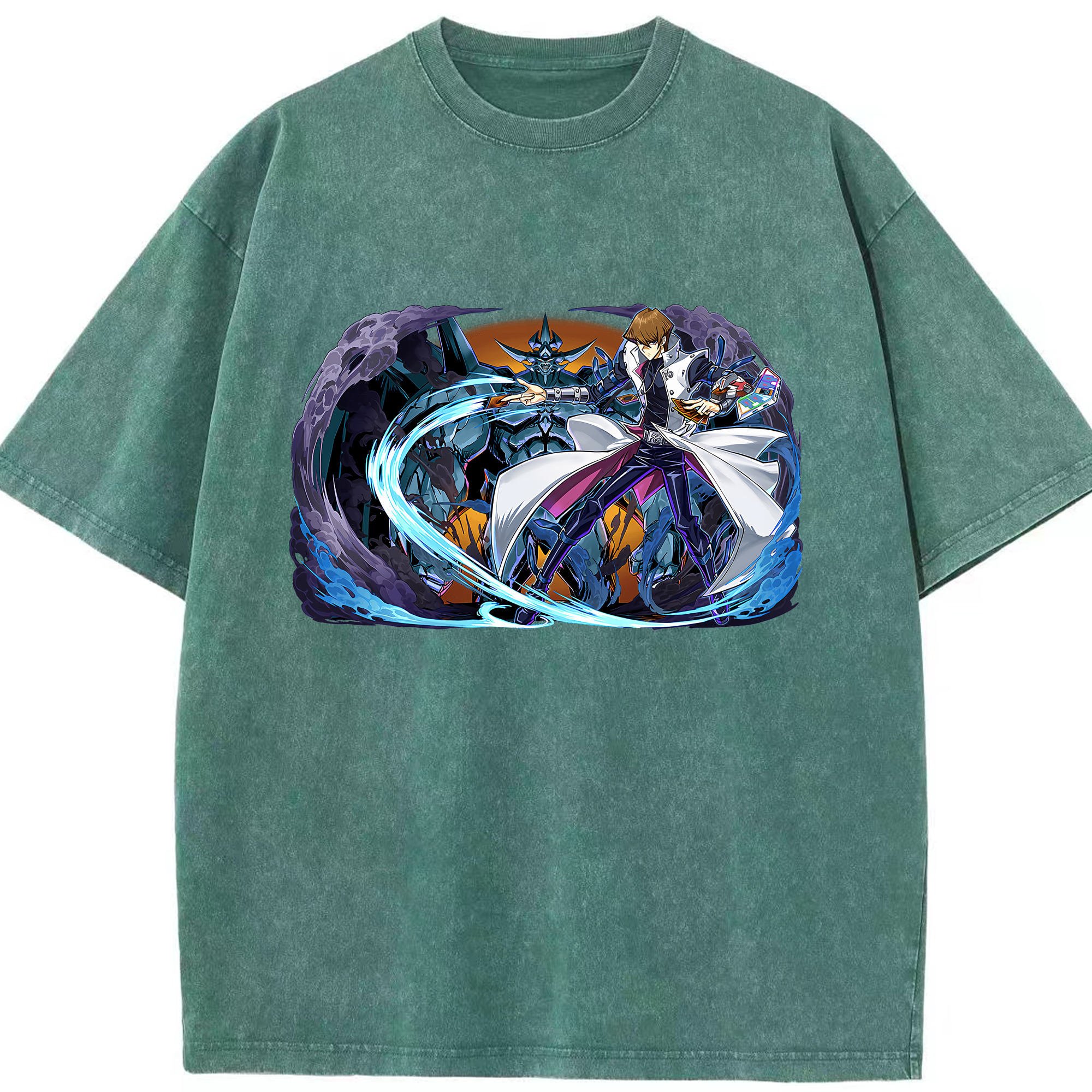 （画像用） 遊☆戯☆王 Yu-Gi-Oh! 綿100% ヴィンテージ風 半袖Tシャツ（フロントプリント）